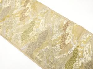 アンティーク　荒波に雲・古典柄模様織出し袋帯（材料）